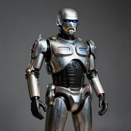 Enforcement Droid Ed-209 from Robocop photographed in the style of Annie Leibovitz, Studio Lighting, Hyperreal