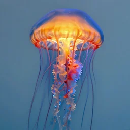 jellyfish phoenix head, vivid, symmetry, highly detailed, beksinski. ultrarealism