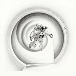golden ratio, perfection, intricate, sublime, heavenly, doorway, detailed, pencil art, spirals, astronaut opening door that shows the universe illustrated by davinci