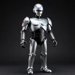 robocop statue, dark background
