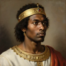 portrait of a black native brazilian ancient warrior, painting by titian, by caravaggio, by jan van eyck, detailed, high quality