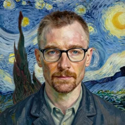 walter white painted by Vincent van Gogh