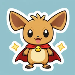 cute miss mascot nosferalto nosferalto golbat super hero sticker art, cronobreaker, beeple game icon
