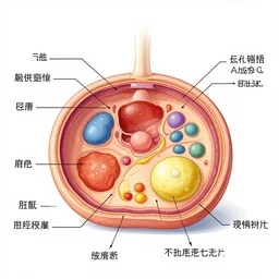 diagram of eukaryotic cell with labels