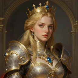 portrait of imogen poots as a paladin by aw anqi, deep focus, intricate, elegant, regal, highly detailed, digital painting, artstation, concept art, matte, sharp focus, illustration, warhammer, fantasy, hearthstone, art by artgerm and greg rutkowski and alphonse mucha