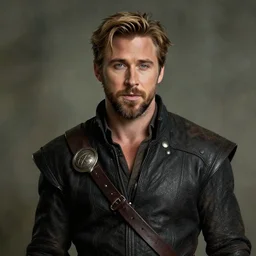 ryan gosling portrait as a dnd character fantasy art.