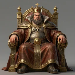 concept art, intricate illustration, portrait, a fat angry king, throne, hyper realistic, digital art, photo realistic, style by wlop and artgerm, artstation, cgsociety, 8 k, octane render
