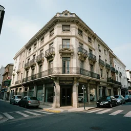 street corner. wide lense shot. exif.