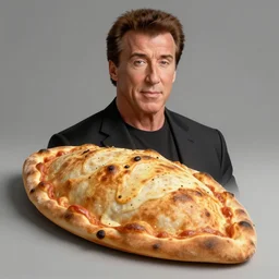 sylvester stallone inside a calzone pizza, hyper detailed, digital art, artstation, cinematic lighting, studio quality, smooth render, by artgerm, greg rutkowski, boris vallejo