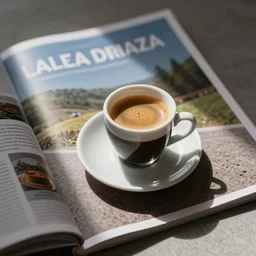 magazine quality photo shoot of beautifully displayed espresso