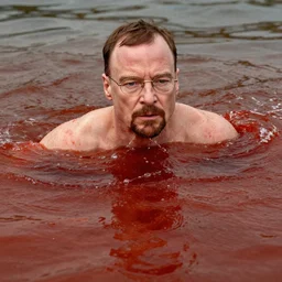 walter white swimmin in marinara sauce