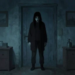 creepy figure in your house at night