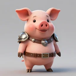 Apocalyptic warrior Piglet,digital art, highly detailed,artstation