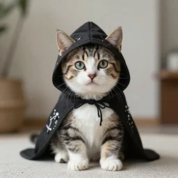An adorable kitten as a 'Bloodborne' hunter
