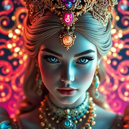portrait of princess, beautiful, attractive, glowing, ornate and intricate, jaw dropping, dynamic lighting, colorful, fairy tale, intricate and detailed, 4 k octane render, blue eyes
