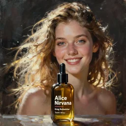 alice nirvana oil painting, Tooth Wu, Greg Rutkowski, RPG portrait, dynamic lighting, fantasy art, High contrast, depth of field