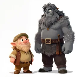 gimli meets hagrid, dwarf, giant, character design, greg rutkowski