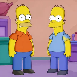 walter white and mike finger in the simpsons