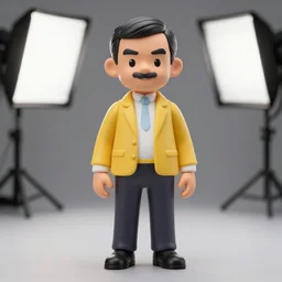 mr. bean action figure, studio lighting, high resolution product photography