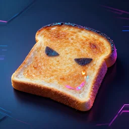 a cyberpunk piece of toast