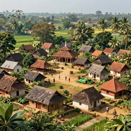 kerala village, concept art by noah bradley, darek zabrocki, tyler edlin, jordan grimmer, neil blevins, james paick, natasha tan, highly detailed, ultra detailed, ultra realistic, trending on artstation