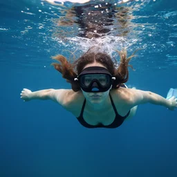 girl underwater, high definition, photography, realistic