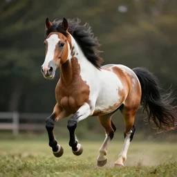 wide angle full body action shot of a hybrid my little pony appaloosa horse, professional, high quality, 4 k, dof, bokeh, action, dramatic lighting, photorealistic
