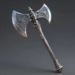 a shiney metalic intricate detailed magical axe, concept art by peter mohrbacher, featured on polycount, art nouveau, polycount, artstation hq, artstation hd