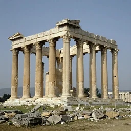 ruins of ancient greek temple to zeus by hubert robert,