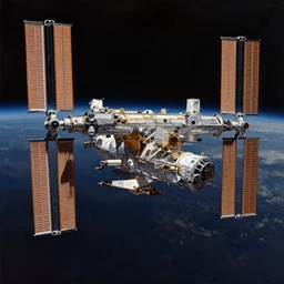 An oil painting of the International Space Station, dramatic lighting, trending on ArtStation, Unreal engine