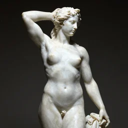 frank frazetta marble statue of female body builer, realistic, photo real, smooth, sharp, intricate detail, dramatic lighting