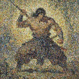 A samurai, muscular, fantasy, painting by greg rutkowski and alphonse mucha