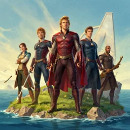 avengers characters in a sunday afternoon on the island of la grande jatte