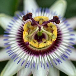 passionflower macro photograph, georgia o'keeffe
