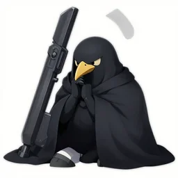 kon - dam with chin in the first inverted beetle pincers gunpla droid kenku, artistically anthropomorphic black bird head. cloaked hood down, science fiction, portrait by donato giancola and greg rutkowski and wayne barlow. top all time r / imaginarycyberpunk.