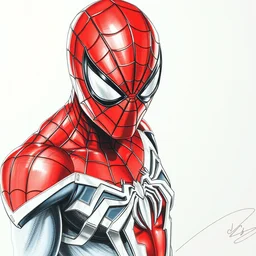 photorealistic, hyperdetailed, drawing of spider - man, by todd mcfarlane