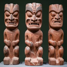 ukiyo - e of a maori tiki