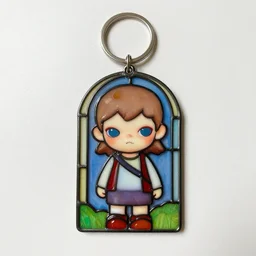 photo of sora keychain stained glass