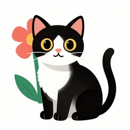 picasso cat flower in