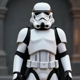 Star Wars stormtrooper style fallout power armor, realism, depth of field, focus on darth vader,