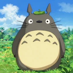 totoro!!!big face close up concept art  of totoro as a dragon ball character, beautiful landscape, 4k anime character illustration by akira toriyama, artstation