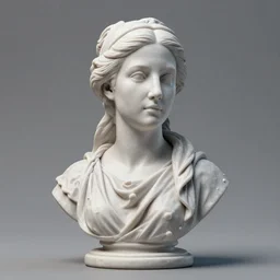 3D resin miniature sculpture by Jean-Baptiste Carpeaux and Luo Li Rong, european lady, prefect symmetrical  face, academic art, realistic,  8K, Introduction factory photo, Product Introduction Photo, Hyperrealism. Subsurface scattering, raytracing, Octane Render, Zbrush, simple background