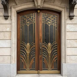 hyperrealistic ornate - fantastic double door in art deco style by jordan grimer, darek zabroski