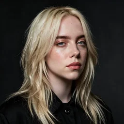 portrait of billie eilish by wadim kashin