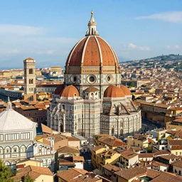 hyper realistic highly detailed mix of three italian cities : naples, venice, florence
