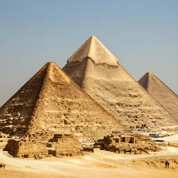 big high pyramids, realistic, 8 k, extremely detailed, cgi, trending on artstation, by greg rutkowski