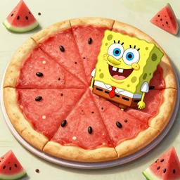 spongebob watermelon pizza