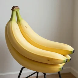 a close-up of a realistic banana chair