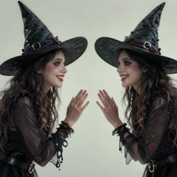 your own reflection staring back at you and smirking, witch, digital art, 8K