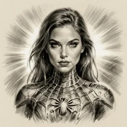 Spider Woman, pencil sketch, concept art